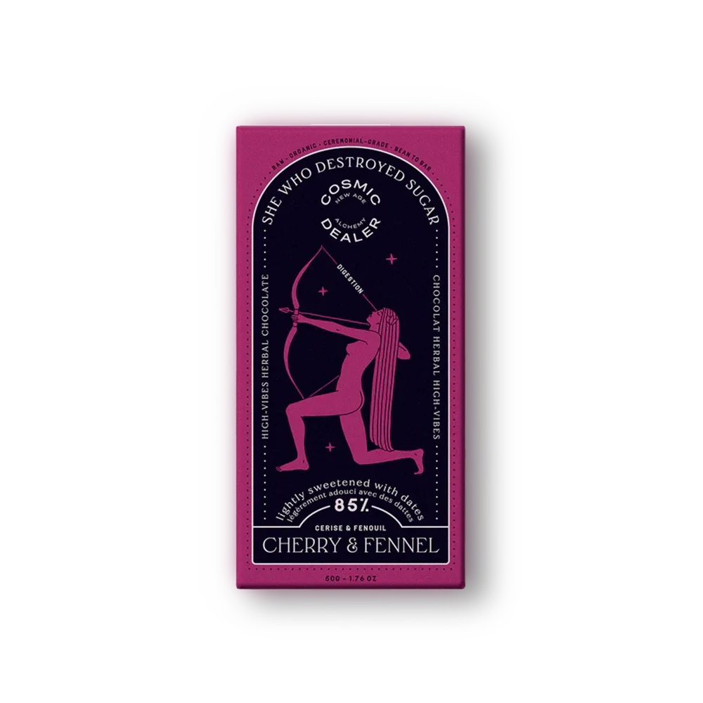 85% Dark Chocolate Tablet with Cherry & Fennel Cosmic Dealer
