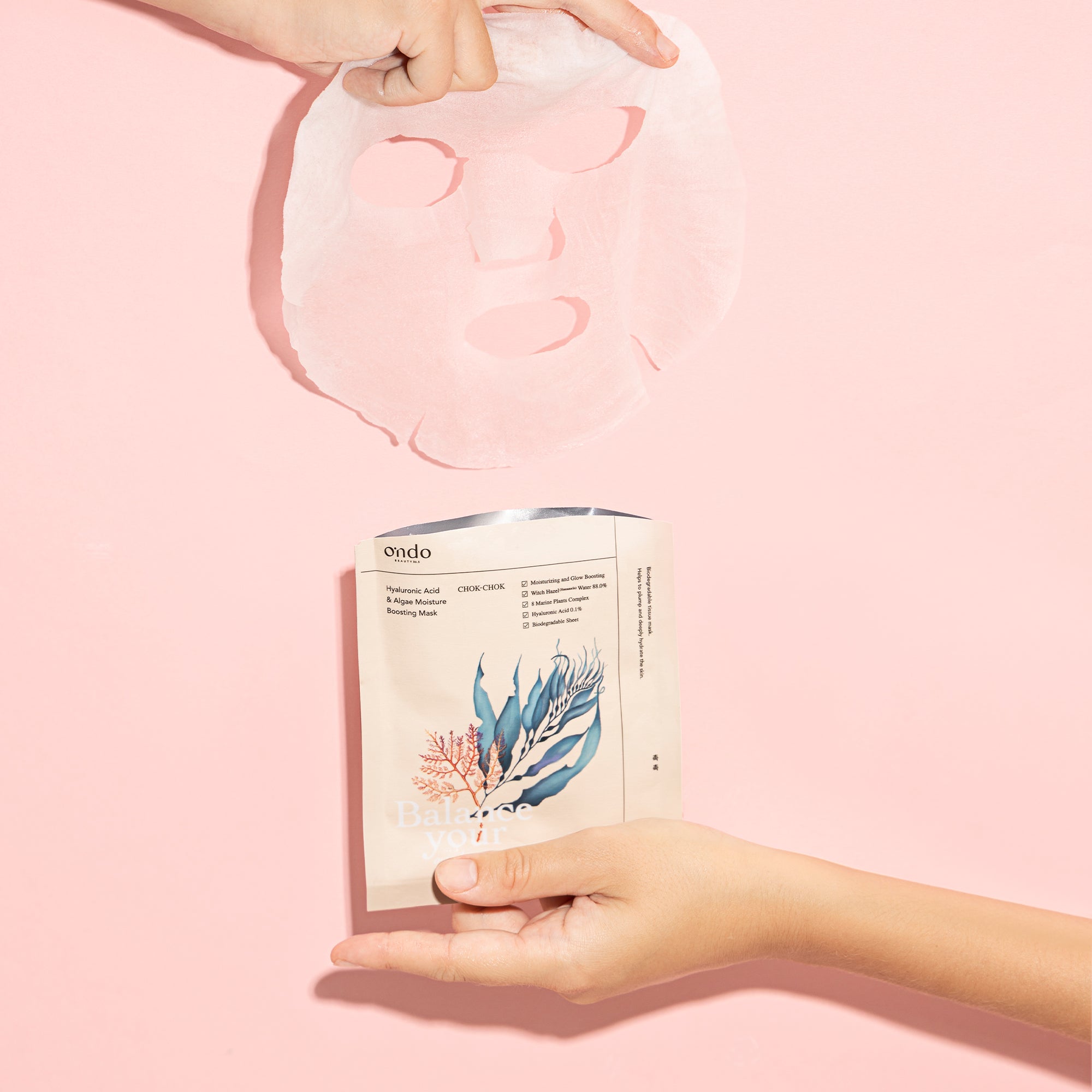 CHOK-CHOK Hyaluronic Acid & Algae Moisture Boosting Mask Ondo Beauty 36.5